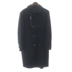 グッチ GUCCI コート ロング ウール ダブル ジップ 50R 黒 ブラック /MW ■GY19のサムネイル