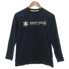 スノーピーク snowpeak Tシャツ ロンT 長袖 XS クルーネック ロゴ プリント 刺繍 紺 ネイビー /KB ■GY06のサムネイル