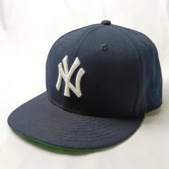 NEW ERA ニューエラ 59FIFTY ニューヨーク ヤンキース キャップ 7 1/4 57.7cm ネイビー つば裏グリーン アーカイブ 2000archives Y2K 90s レトロ クラシック ストリート 良品 至宝の逸品のサムネイル