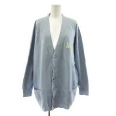 マディソンブルー MADISONBLUE 23SS BIG カーディガン COTTON ニット 長袖 Vネック ロゴプリント S 水色 23080510000410 /KUのサムネイル
