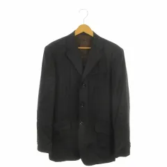 メンズメルローズ MEN'S MELROSE Complet par MEN'S MELROSE テーラードジャケット ウール 4 黒 ブラック 総裏地 チェック /MN3 ■ECA002のサムネイル