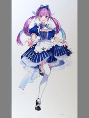 【中古】ポップスタンド・パネル大サイズ 湊あくあ 等身大パネル 「ホロライブ ホロクッキングくじ～ホロッとカフェテリア～」 エンタメチャンス賞