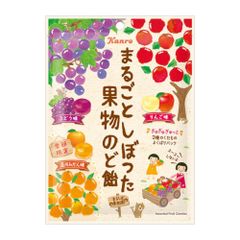 カンロ まるごとしぼった果物 のど飴 (ぶどう味・りんご味・温州みかん味) 80g×18袋(6×3) 