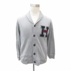 トミーヒルフィガー TOMMY HILFIGER カーディガン ミドル丈 XL グレー ショールカラー ワッペン付 /SY4 ■GY61のサムネイル