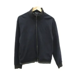 アクアスキュータム AQUASCUTUM ニットブルゾンジャケット L 紺 ネイビー ジップアップ ミドル丈 /YS36 ■ECD001のサムネイル