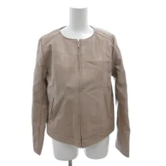 N.Natural Beauty Basic N.ナチュラルビューティーベーシック フェイクレザーブルゾン ジャケット ジップアップ M ベージュ /FFのサムネイル