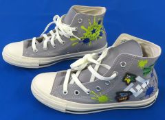 [Used] Clothing: Graffiti motif All-Star sneakers, gray, size 26cm, "Splatoon 3 x CONVERSE"
