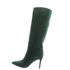 ジャンヴィトロッシ Gianvito Rossi HANSEN ロングブーツ ポインテッドトゥ ヒール スエード 37 緑 グリーン /AN82のサムネイル