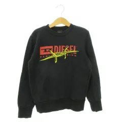 ディーゼル DIESEL トレーナー スウェット 子ども服（男の子用） 8 黒 ブラック 長袖 ラウンドネック ロゴプリント /MN23 ■GY70のサムネイル