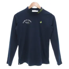 ルコックスポルティフ le coq sportif カットソー M 紺 ネイビー 長袖 モックネック ロゴプリント /SC ■ECF003のサムネイル