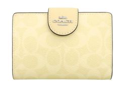 [My Organye] Women's Wallet Online Shop L-shaped Shoulder Bi-fold Wallet Medium Corner Zip Wallet Signature Canvas Outlet (Hay) [Parallel Import] pms 627d4046