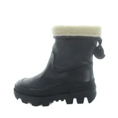 モンクレール MONCLER MOSCOVA モスコバ ブーツ ショート レザー ロゴ ボア 37 黒 ブラック ■GY18 /MQのサムネイル
