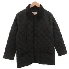 トラディショナルウェザーウェア Traditional Weatherwear 中綿 キルティング ジャケット ショートコート 襟コーデュロイ 40 黒 ブラック /FFのサムネイル