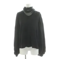 カラー kolor ニット カットソー 長袖 ハーフジップ シースル シアー ウール 1 黒 ブラック 22WCL-T02203 /AN52のサムネイル