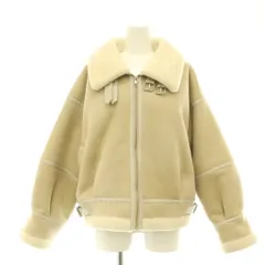 ダズリン dazzlin ボアコンパクトショートブルゾン ジャケット ジップアップ F ベージュ /HK ■OSのサムネイル