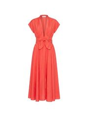 ALAÏA リネンブレンドロングドレス 送料無料