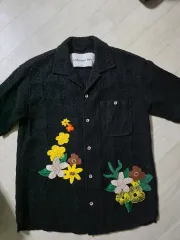 アンダーソンベル 刺繍 フラワー オープンカラー シャツ Mのサムネイル