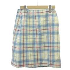 クレージュ courreges スカート ウール 67-93 マルチカラー チェック柄 ミニ丈 /KT ■GY99のサムネイル