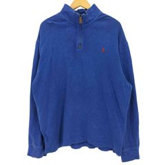 ポロラルフローレン POLO RALPH LAUREN 現行タグ ポニー刺繍 ハーフジップ スウェット メンズ import：XXL のサムネイル