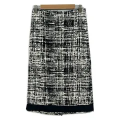 PRADA(プラダ) ロングスカート サイズ36 S レディース - 黒×白 ツイードのサムネイル