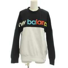 ニューバランス NEW BALANCE Tシャツ 2 黒 白 長袖 カラフルロゴ 切り替えデザイン /JPのサムネイル