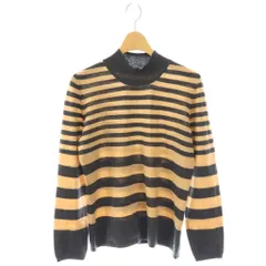 ダナパリ DANAPARIS ニット セーター 長袖 ボーダー カシミヤ 44 ベージュ グレー /NR ■ECC001のサムネイル