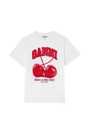 GANNI プリントコットン Tシャツ 送料無料のサムネイル