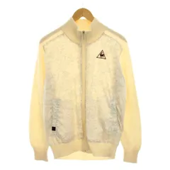 ルコックスポルティフ le coq sportif GOLF Collection ニットジャケット 総柄 ジップアップ 長袖 M アイボリー /YMのサムネイル