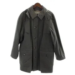 アクアスキュータム AQUASCUTUM ジャケット ジップアップパーカー ダウンライナー付き 上着 M チャコール チェック柄裏地 フード付き 長袖 /APのサムネイル