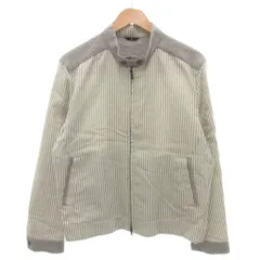 ランバン LANVIN コレクション ブルゾンジャケット ダブルジップアップ ストライプ 52 グレー 白 ホワイト /YJ ■GY47のサムネイル