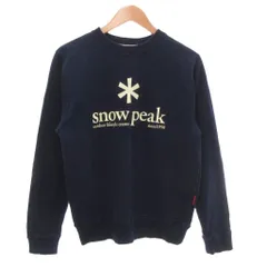 スノーピーク snowpeak 美品 スウェット トレーナー S クルーネック ロゴ プリント 紺 ネイビー /KB ■ECF005のサムネイル
