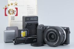 [중고]SONY 소니 α NEX-5T 블랙 파워 줌 렌즈 키트 셔터 횟수 약간 다국어 대응