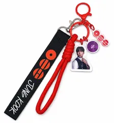 BTS ARMY JUNGKOOK 推し活 レッド スマホストラップ バッグチャーム 22cmのサムネイル