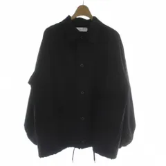 マーカ marka 25SS COACH JACKET WOOL SILK HIGH COUNT TYPEWRITER コーチジャケット 絹 シルク 1 黒 ブラック 襟付き 長袖 ボタンフロント M25C08BL02C /GGのサムネイル
