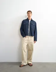 トップマン メンズ アウター ジャケット・ブルゾン リラックスフィット シャツ デニム Topman relaxed fit denim overshirt in raw デニムのサムネイル