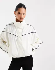 エイソス レディース アウター ジャケット・ブルゾン スタンドネック ASOS DESIGN performance fabric funnel neck windbreaker jacket inのサムネイル