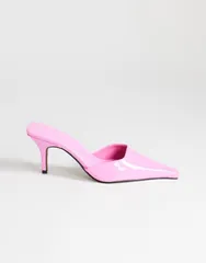 トップショップ レディース シューズ パンプス ヒール Topshop Alfie pointed heel slip on pumps in patent pink ピンクのサムネイル