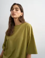 トップショップ レディース トップス Tシャツ Topshop oversizedropped shoulders tee GREEN グリーンのサムネイル