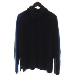 ピーエスポールスミス PS Paul Smith 【洗える】モヘアパネル タートルニット セーター XL 紺 青 長袖 タートルネック /GGのサムネイル