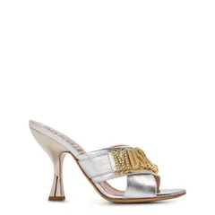 モスキーノ レディース シューズ サンダル ヒール Moschino Womens Heeled Mule silver シルバーのサムネイル