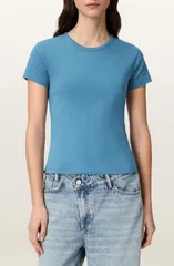 オールセインツ レディース トップス シャツ コットン AllSaintstevie Cotton TShirt CAPTAIN BLUE ブルーのサムネイル