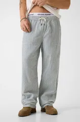 ゲス メンズ ボトムス カジュアルパンツ GUESStripe Drawstring PantsUGAR PAPER AND WHITE STRIPE ホワイトのサムネイル