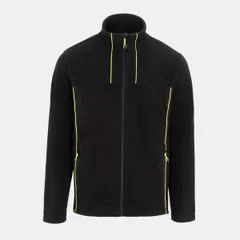 ダンロップ メンズ アウター ジャケット・ブルゾン フリース Dunlop Mens Micro Fleece HiVis Long Sleeve Softshell Jacket Black ブラッのサムネイル