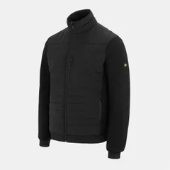 ダンロップ メンズ アウター ジャケット・ブルゾン Dunlop Mens Hybrid Baffle Work Long Sleeve Full Zip Softshell Jacket Blackのサムネイル