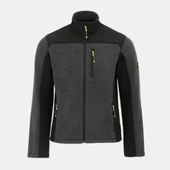 ダンロップ メンズ アウター ジャケット・ブルゾン フリース Dunlop Mens OnSite Fleece Long Sleeve Softshell Jacket BlackGrey ブラックのサムネイル