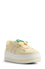 アルド レディース シューズ スニーカー プラットフォーム ALDO Paotlan Platform Wedge Sneaker Women LIGHT YELLOW イエロー