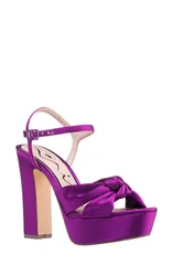 ニナ レディース シューズ ヒール プラットフォーム サンダル アンクル Nina Sherlee Ankle Straplatform Slide Sandal Women PURPLE パープルのサムネイル