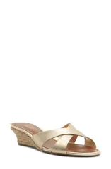アレッツォ レディース シューズ ヒール サンダル Arezzo Ava Wedge Sandal Women PLATINOのサムネイル