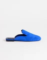 トップショップ レディース シューズ サンダル スエード Topshop Della real suede mules in cobalt コバルトのサムネイル