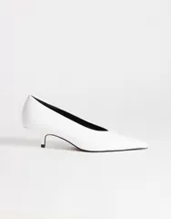 トップショップ レディース シューズ パンプス ヒール Topshop Avril kitten heel mid pumps WHITE ホワイトのサムネイル